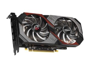 ASRock RX 5500 XT Phantom Gaming D 8G OC Angled Fan View