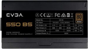 EVGA 550 B5 Side View