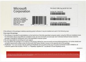 Windows 10 Home Edition OEM Box