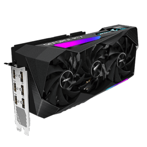 Gigabyte AORUS RTX 3070 MASTER Angled Fan View