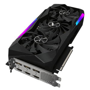 Gigabyte AORUS RTX 3070 MASTER Angled Flat View