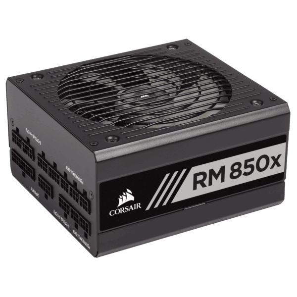 Corsair RM850x Black Side Angled View