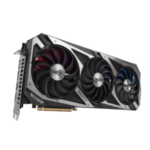 ASUS ROG Strix RX 6700 XT OC Edition Vertical Angled View