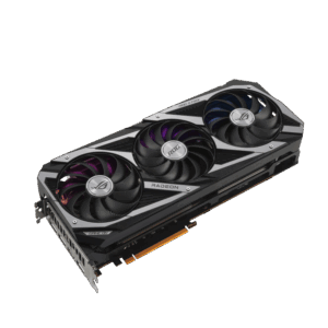 ASUS ROG Strix RX 6700 XT OC Edition Fan Angled View