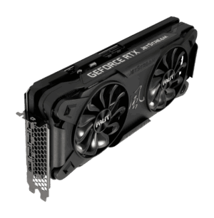 Palit RTX 3070 Jetstream V1 LHR Vertical Angled View