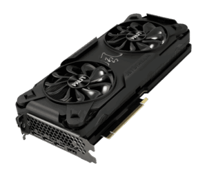 Palit RTX 3070 Jetstream V1 LHR Fan Angled View