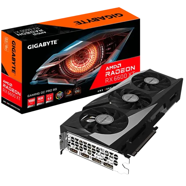 Gigabyte RX 6600 XT Gaming OC Pro Box View