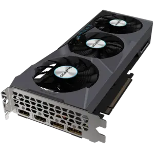 Gigabyte RX 6600 XT Eagle Angled Fan View