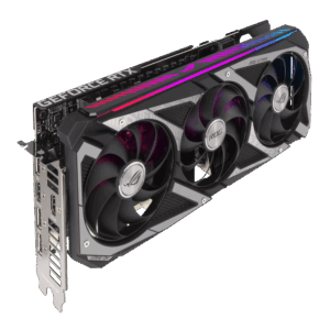 ASUS RTX 3060 V2 OC Angled Vertical Fan View
