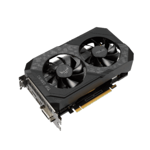 ASUS GTX 1650 OC TUF Gaming Angled Fan View