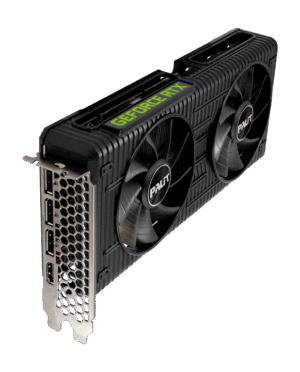 Palit RTX 3060 Dual 12G Vertical Angled Fan View