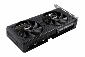 Palit RTX 3060 Dual 12G Horisontal Angled Fan View