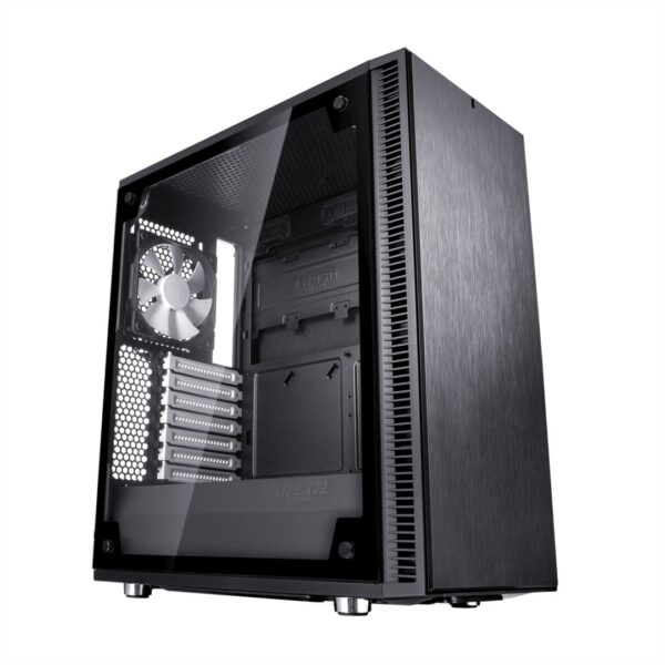 Fractal Design Define C Black TG Angled Side View