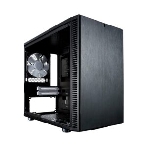 Fractal Design Define Nano S Black Solid Angled Front View