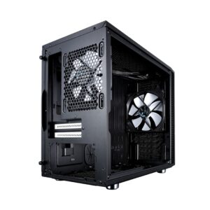 Fractal Design Define Nano S Black Solid Angled Back View