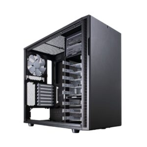 Fractal Design Define R5 Black Solid Angled Side View