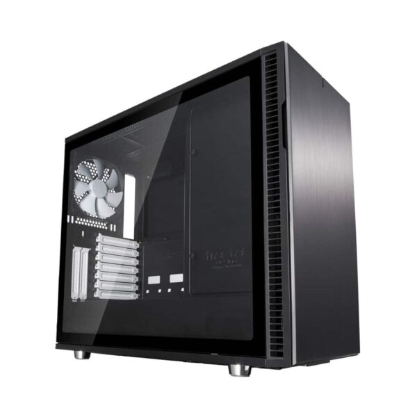 Fractal Design Define R6 Black TG Angled Side View