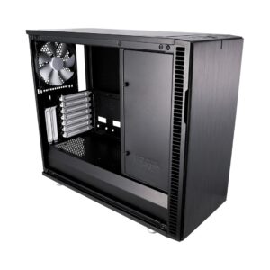 Fractal Design Define R6 Black TG Angled Side View