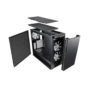 Fractal Design Define R6 Black Solid Angled View