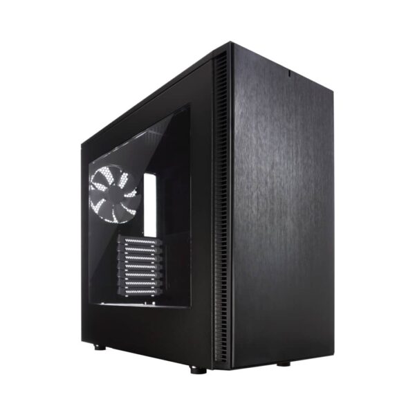 Fractal Design Define S Black Window Angled Front View