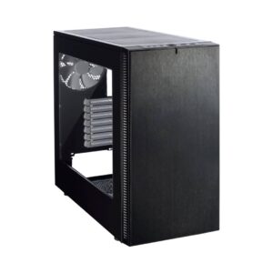 Fractal Design Define S Black Window Angled Front View