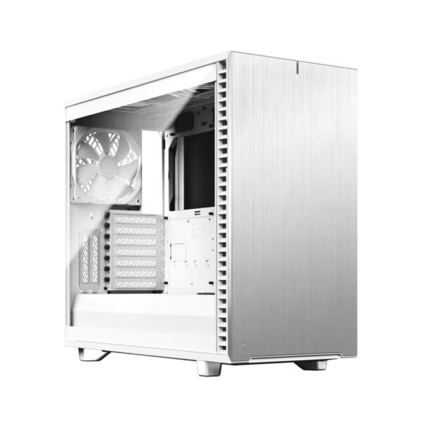 Fractal Design Define 7 White TG Angled Front View
