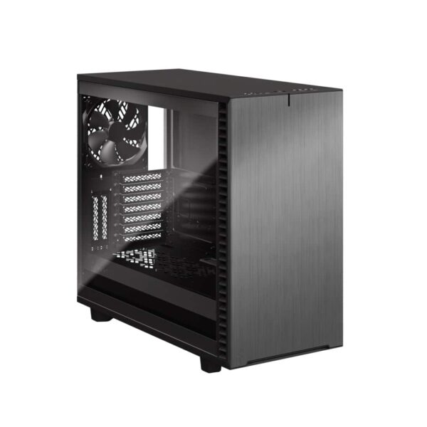 Fractal Design Define 7 Light TG Grey Angled Front View