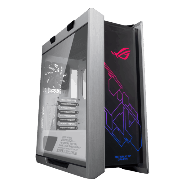 Asus ROG Strix Helios RGB White Angled Front View