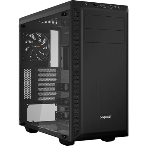 Be Quiet! Pure Base 600 TG Black Angled Front View