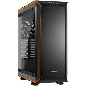 Be Quiet! Dark Base Pro 900 Rev2 Orange Trim Angled Front View