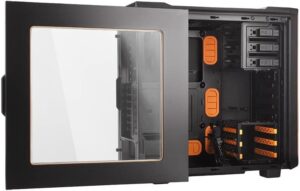 Be Quiet! Silent Base 600 Window Orange Trim Side View
