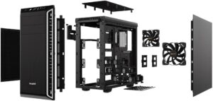 Be Quiet! Pure Base 600 Silver Trim Layers View
