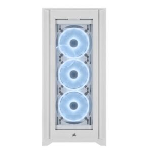Corsair iCUE 5000X RGB QL Edition True White Front View