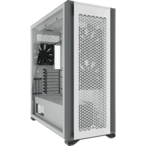 Corsair 7000D Airflow White Angled Front View