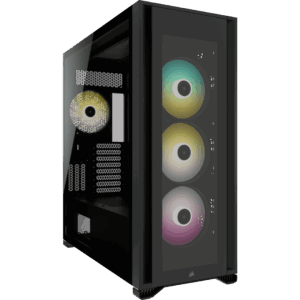 Corsair iCUE 7000X RGB Black Angled Front View