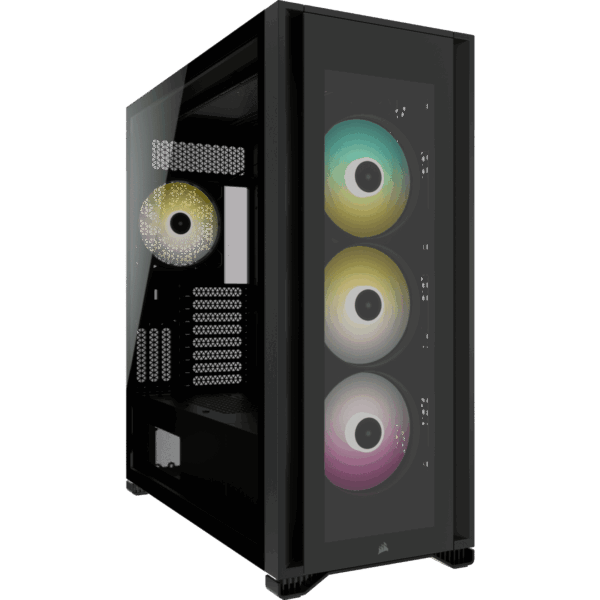 Corsair iCUE 7000X RGB Black Angled Front View