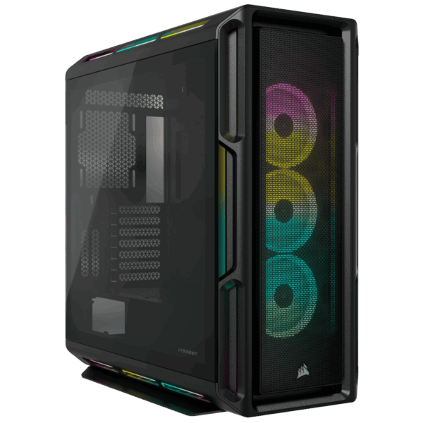 Corsair iCUE 5000T RGB Black Angled Front View