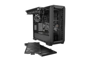 Be Quiet! Silent Base 601 Window Black Angled Front View