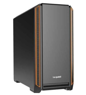 Be Quiet! Silent Base 601 Orange Trim Angled Front View