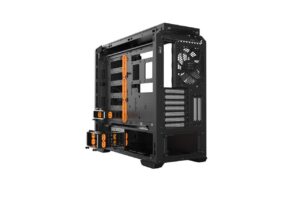 Be Quiet! Silent Base 601 Orange Trim Angled Rear View
