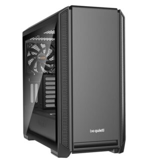 Be Quiet! Silent Base 601 Window Black Angled Front View