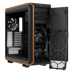 Be Quiet! Dark Base 900 Orange Trim Angled Front View