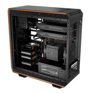 Be Quiet! Dark Base 900 Orange Trim Angled Side View