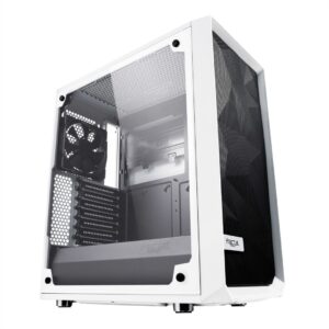 Fractal Design Meshify C White TG Angled Front View
