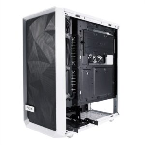 Fractal Design Meshify C White TG Angled Front View