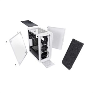 Fractal Design Meshify C White TG Angled Front View