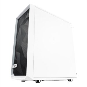 Fractal Design Meshify C White TG Angled Side View
