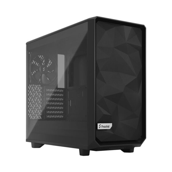 Fractal Design Meshify 2 Lite Light TG Black Angled Front View