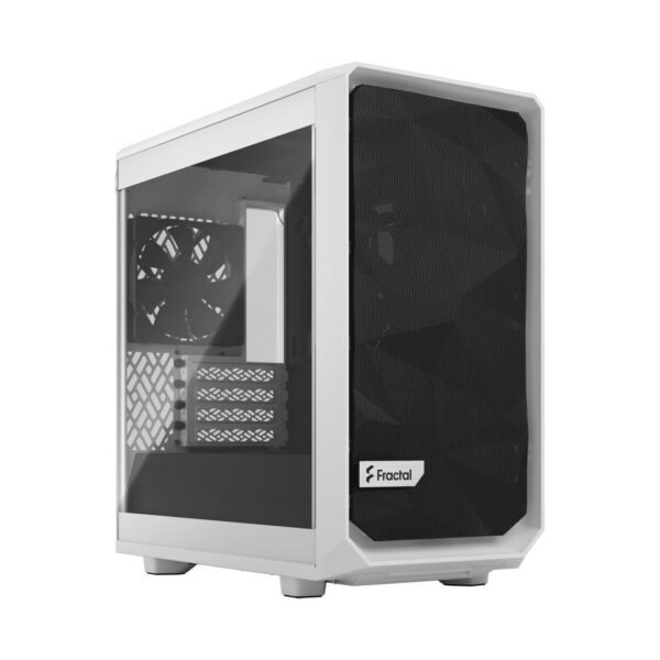 Fractal Design Meshify 2 Mini White TG Angled Front View