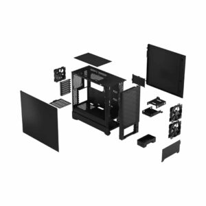 Fractal Design Pop Air Black Solid Angled Front View